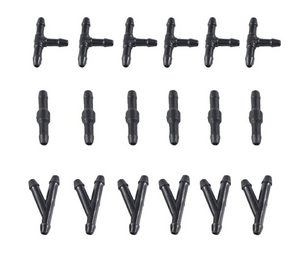 18 Universal Windscreen Washer Pump Plastic Joiner Pipe Connector Adapter Barbed