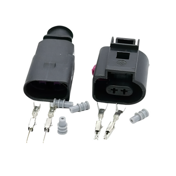 2 Pin Male & Female Connector Sensor Plug Kit 1J0973802 1J0973702 For VW AUDI