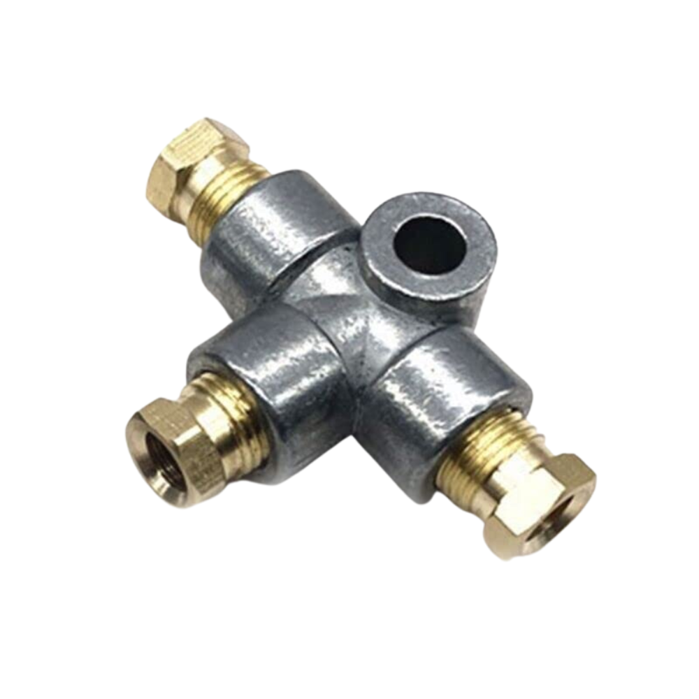 3 Way M10 Brake Line Pipe T Tee Piece with Compression Fittings/Hydro Handbrake