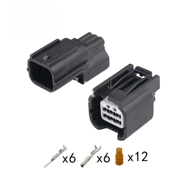 6 Pin Male Female Plug Connector Reversing Radar For Yazaki Honda Nissan Toyota