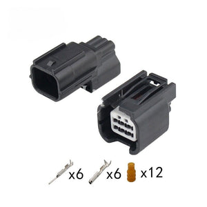 6 Pin Male Female Plug Connector Reversing Radar For Yazaki Honda Nissan Toyota
