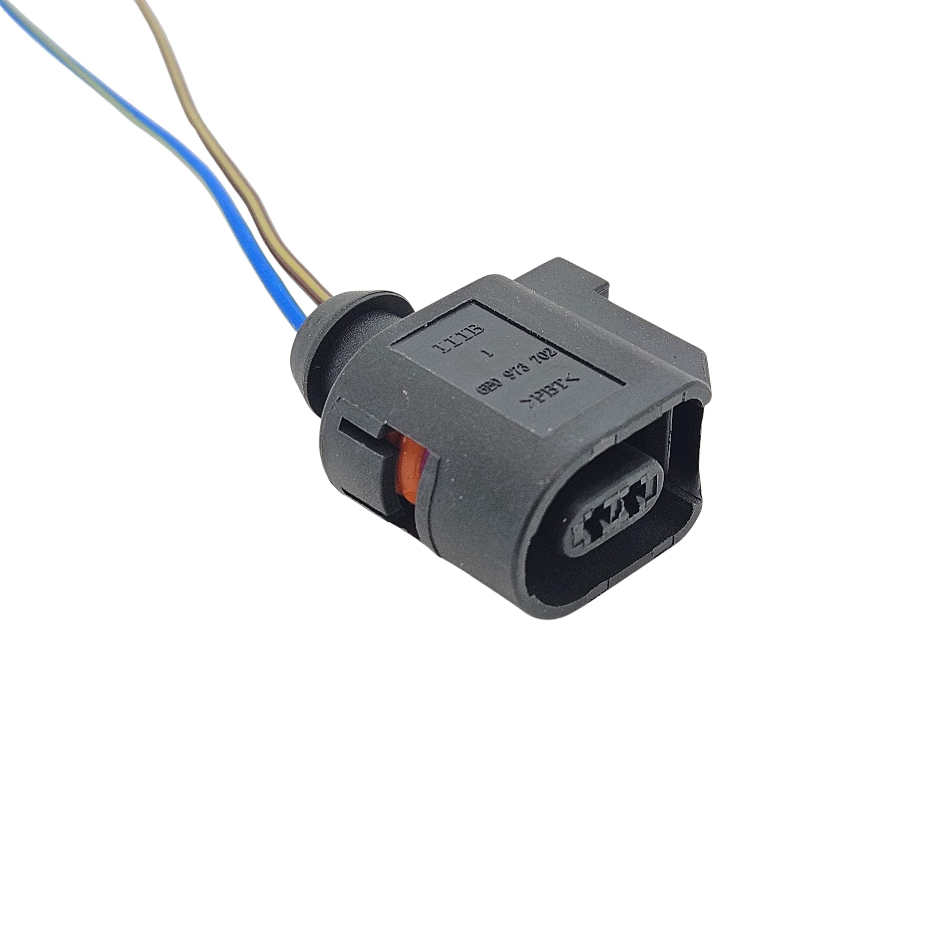 2 Pin Plug Connector Sealed Female For VW Audi Seat Skoda ABS Sensor 6E0973702