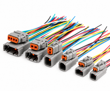 Deutsch DTM 2/3/4/6/8/12 Pin Pre-wired Electrical Wire Connector Set 20-24 AWG