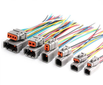 Deutsch DTM 2/3/4/6/8/12 Pin Pre-wired Electrical Wire Connector Set 20-24 AWG