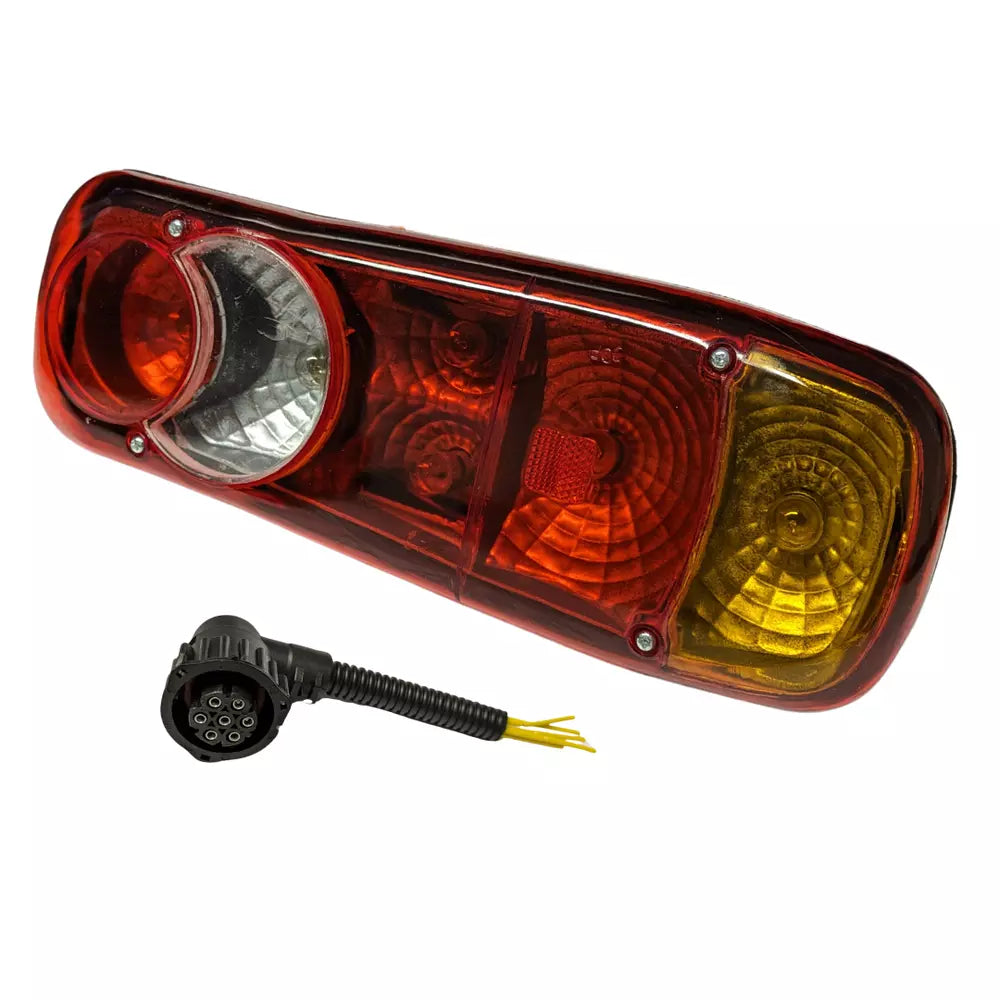 Left / Right Tail Light Lamp with Connector & Bulbs for Renault Master DAF LF45 Nissan Chassis Cab Rear Back - Bolt Fixing - 1401731, 1401713, 265559X125, 7485125635