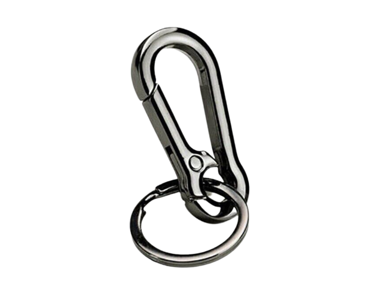Carabiner Stainless Steel Keychain with Snap Hook Quick Release Key Rings