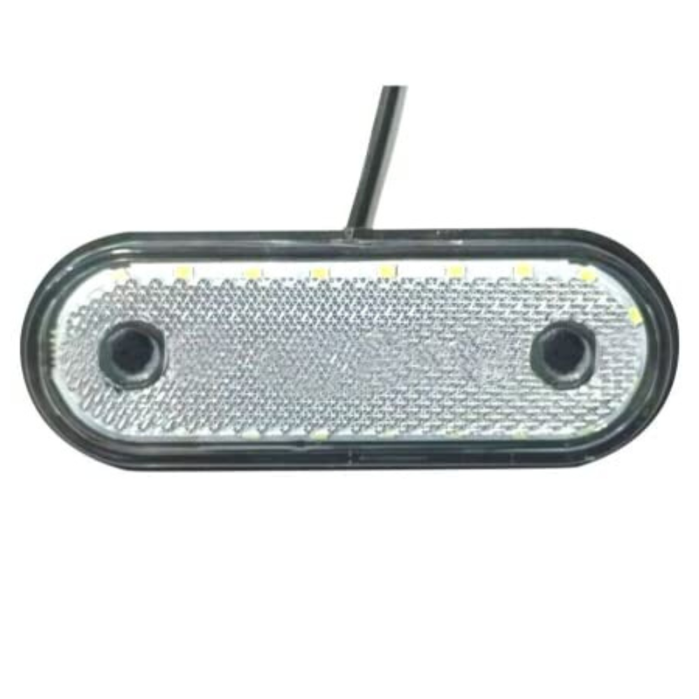 White Front Side 20 LED Marker Lights Oval 12V 24V Neon Trailer Truck Lorry