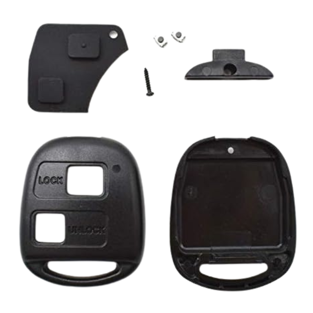 For Toyota 2 Button Key Fob Cover Replacement - Remote Car Key Case Shell Repair Kit for Avensis Yaris Corolla Camry RAV4 Echo Previa Tarago Prado