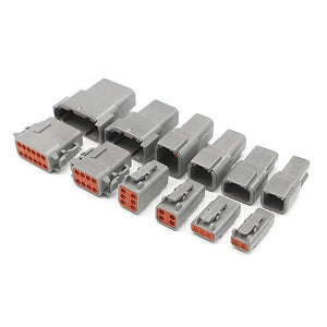 Deutsch DTM 2/3/4/6/8/12 Pin Waterproof Electrical Wire Male & Female Connector Kit with Pins 20-24 AWG