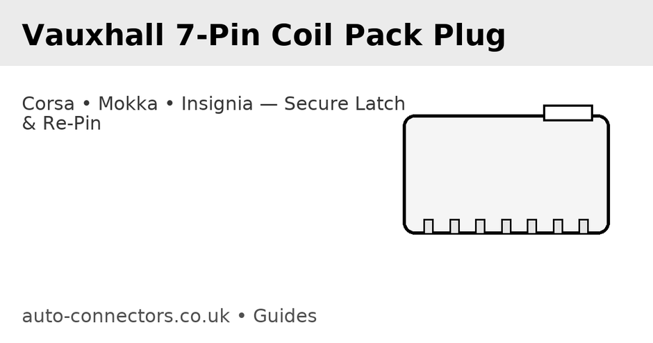 Vauxhall Coil Pack 7-Pin Plug (Corsa / Mokka / Insignia): Secure Latch, Correct Pin-In & Strain Relief