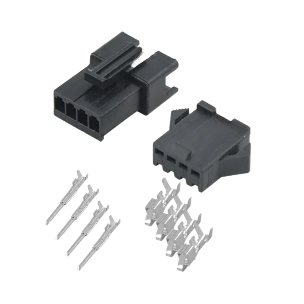 JST SM 4 Pin Connector Plugs & Terminals - Male and Female Pair Set 2.5mm Pitch