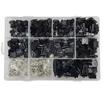 1080 Stück JST SM2.54 Kit 2-, 3-, 4- und 5-poliger 2,54 mm Rasterbuchsen- und Stecker-Kabelverbinder