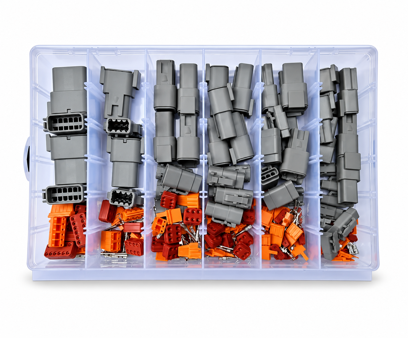 16pcs Deutsch DTM Automotive Connector Assortment Kit Waterproof 2, 3, 4, 6, 8 & 12 PIN