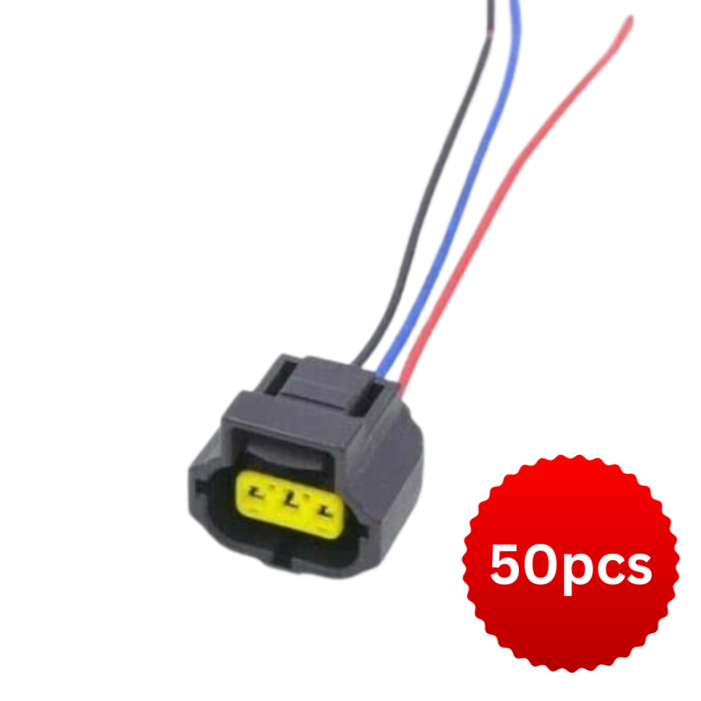 50pcs Smart Charge Alternator 3 Pin Plug For Ford Focus Transit Fiesta Mondeo Ka Connect Etc 184032-1