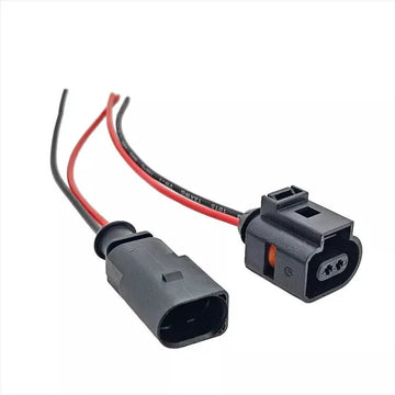 1J0973702 & 1J0973802 2 Pin Connectors Socket For Brake Pad Wear Sensors VW Audi