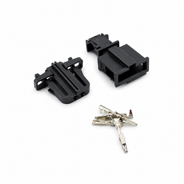 2 Pin Male & Female Connector Plug Pair Unwired Kit - VW Audi Tweeter Door Boot Number Plate Light 3B0972702 3B0972712