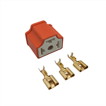 H4 3 Pin Headlight Replacement Bulb Holder Connector Plug Wire Socket Repair And Terminals