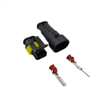 2-poliger Steckverbinder Stecker und Buchse 282104-1 282080-2 AMP SuperSeal Wasserdichte KFZ-Kabelbuchse