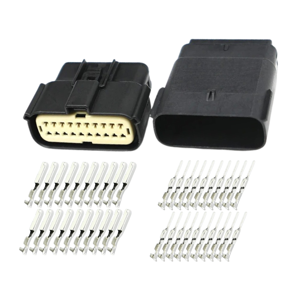 20 Way Female & Male Connectors for Molex MX150 & Pins - 33482-2132 / 33472-2001