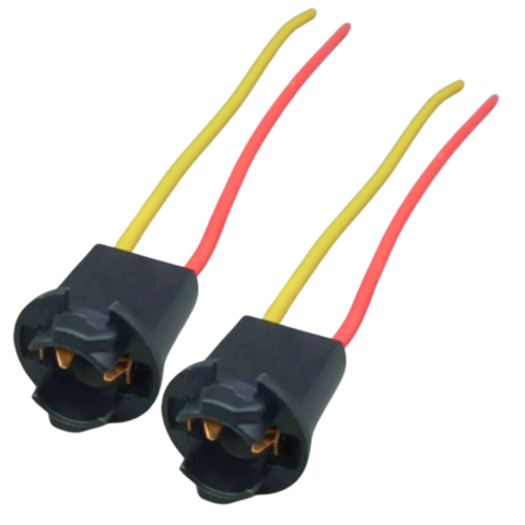 2pcs T5 T10 T15 Socket Lamp Holder Auto Bulb Holder Socket Connectors Push/Twist Size: T10-RU
