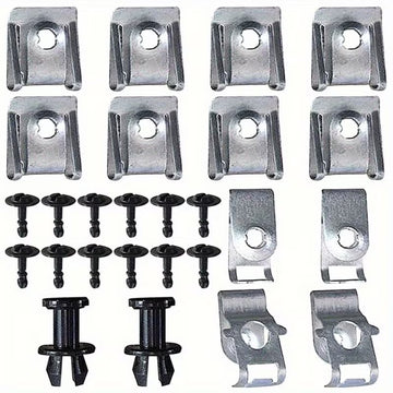 26pcs Engine Undertray Engine Under Cover Fixing Clips Screw Kit for AUDI A4 B8 2008-2017 Q5 2008-2018 A5 2008-2012