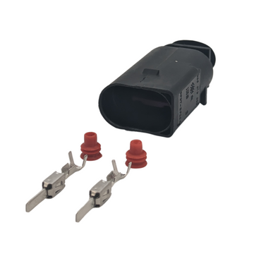 2-poliger Steckerbuchse mit Pins und Dichtungen 8B0973822 / 1J0973822