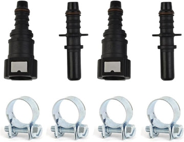 2 ENSEMBLES 8mm 10mm Voiture Moto Noir Tuyau de Carburant Raccord Rapide UK