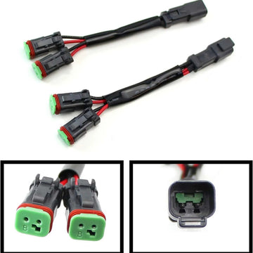 Deutsch 2 Way Y Adapter Lead DT DTP Connector Male Female Waterproof