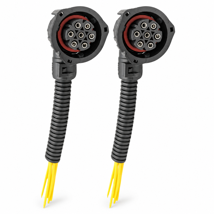 2x 6/7 Pin Plug Connectors for Rear Tail Light Lamps for Sprinter MAN DAF Luton