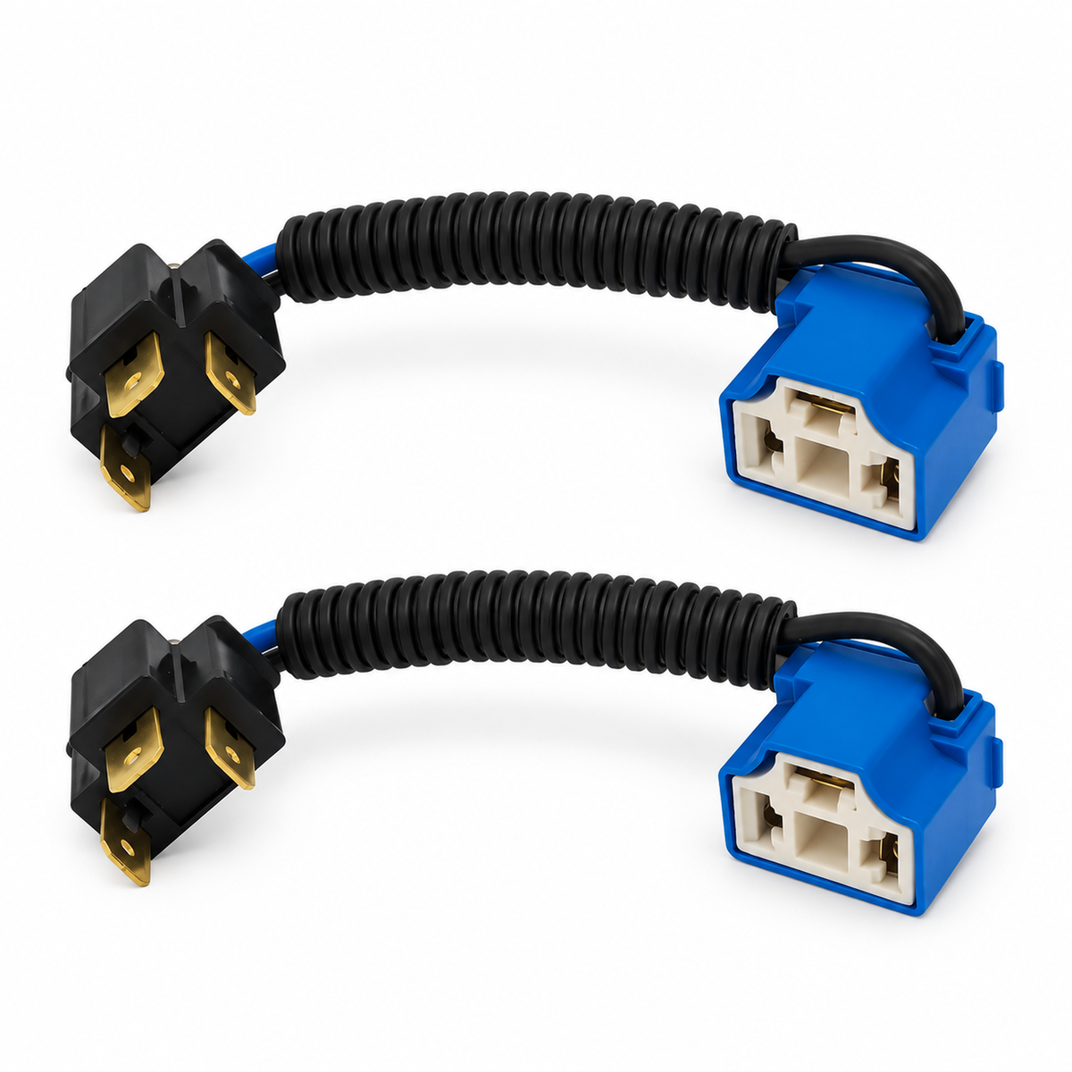 3 Pin 2pcs H4 Male to Female Ceramic Headlight Extended Connector Angled Adaptors – 2x/X19/H4angled – image 6