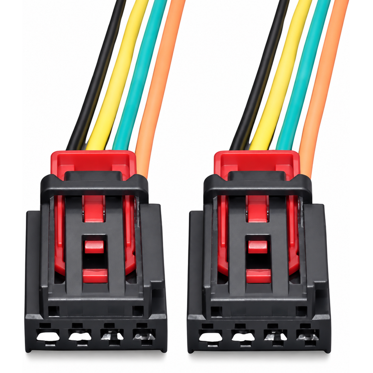 2x Tail Light Lamp 4 Pin Connector Plug Repair Fits VW AUDI SEAT SKODA 7N0972704 – 2x/Z80.G/Cable – image 1