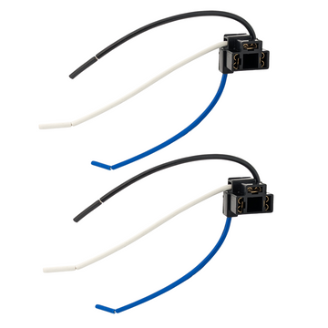 2 x Angled 9003 H4 3 Pin Headlight Replacement Repair Bulb Holder Connectors