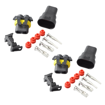2x Male & Female 9005 HB3 9006 HB4 Bulb Connector Sets for Headlight Fog Lamp