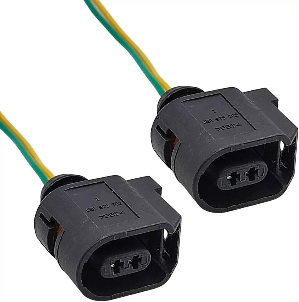 2x Female 2 Pin Pre-wired Connectors for VW Audi Seat Skoda ABS Sensor 6E0973702