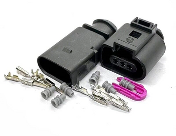 3 Pin Temp Sensor Plug Valve Connectors Set for VW 1J0973703 + 1J0973803