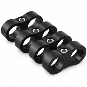 4pcs AN6 6AN AN -6 Nylon Braided Stainless Fuel Oil Line Hose Separator Clamp