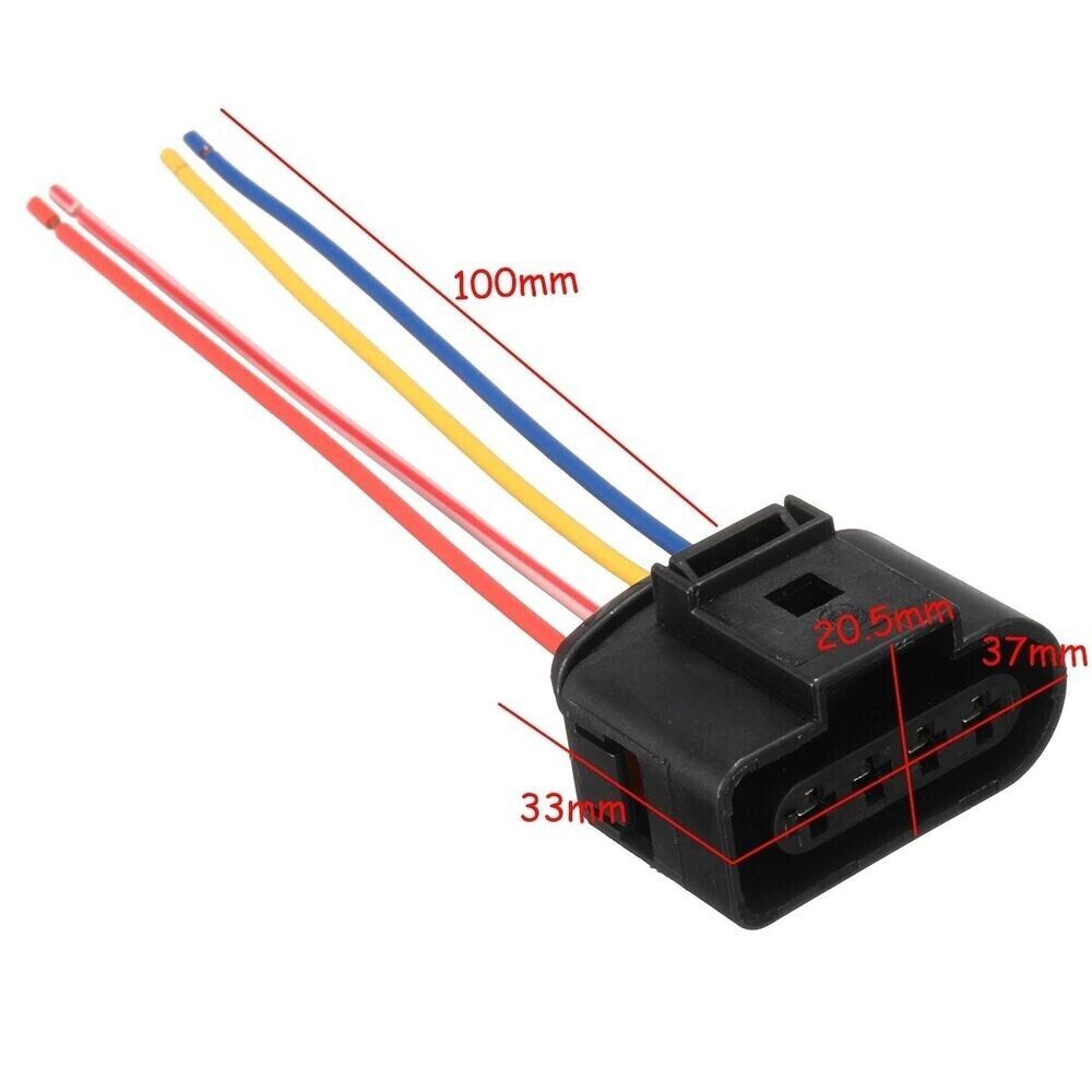 4Pcs Ignition Coil Connector Plug 1J0973724 Repair Wiring Harness ABS 4Pcs Ignition Coil Connector Plug 1J0973724 Repair Wiring Harness ABS