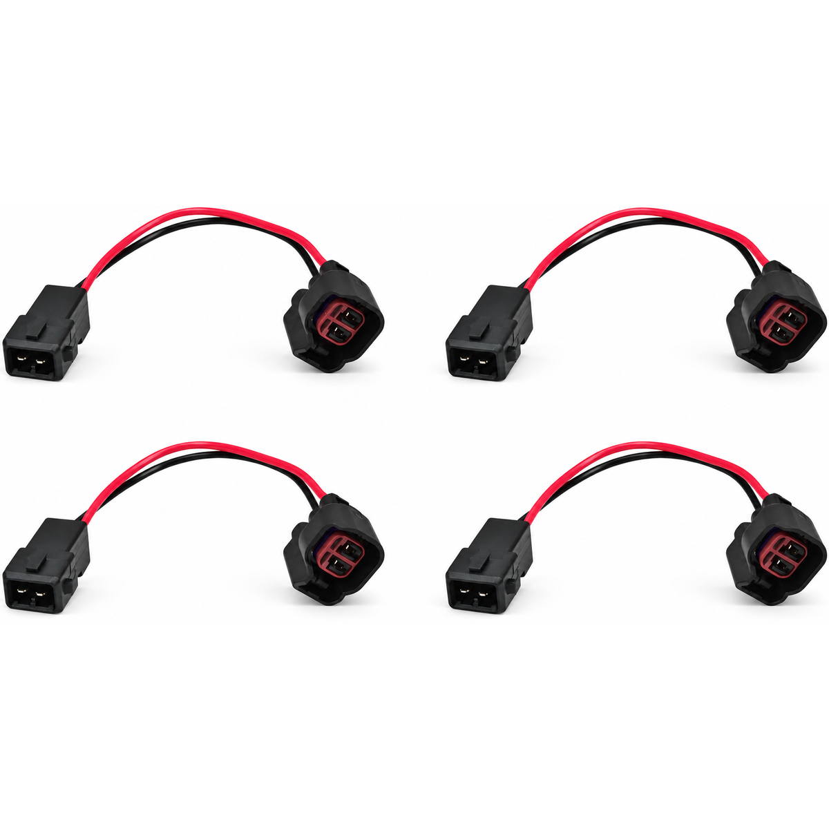 2 Pin 4pcs EV1 to EV6 For USCAR Petrol Fuel Injector Converter Adaptor Harness Wire Loom Plug – 4pcs/HOT/F02-Cable – image 2