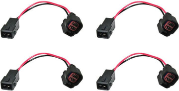 4 Stück EV1 auf EV6 für USCAR Benzin-Einspritzdüsen-Wandler Adapter Kabelbaum Plug-and-Play-Adapter