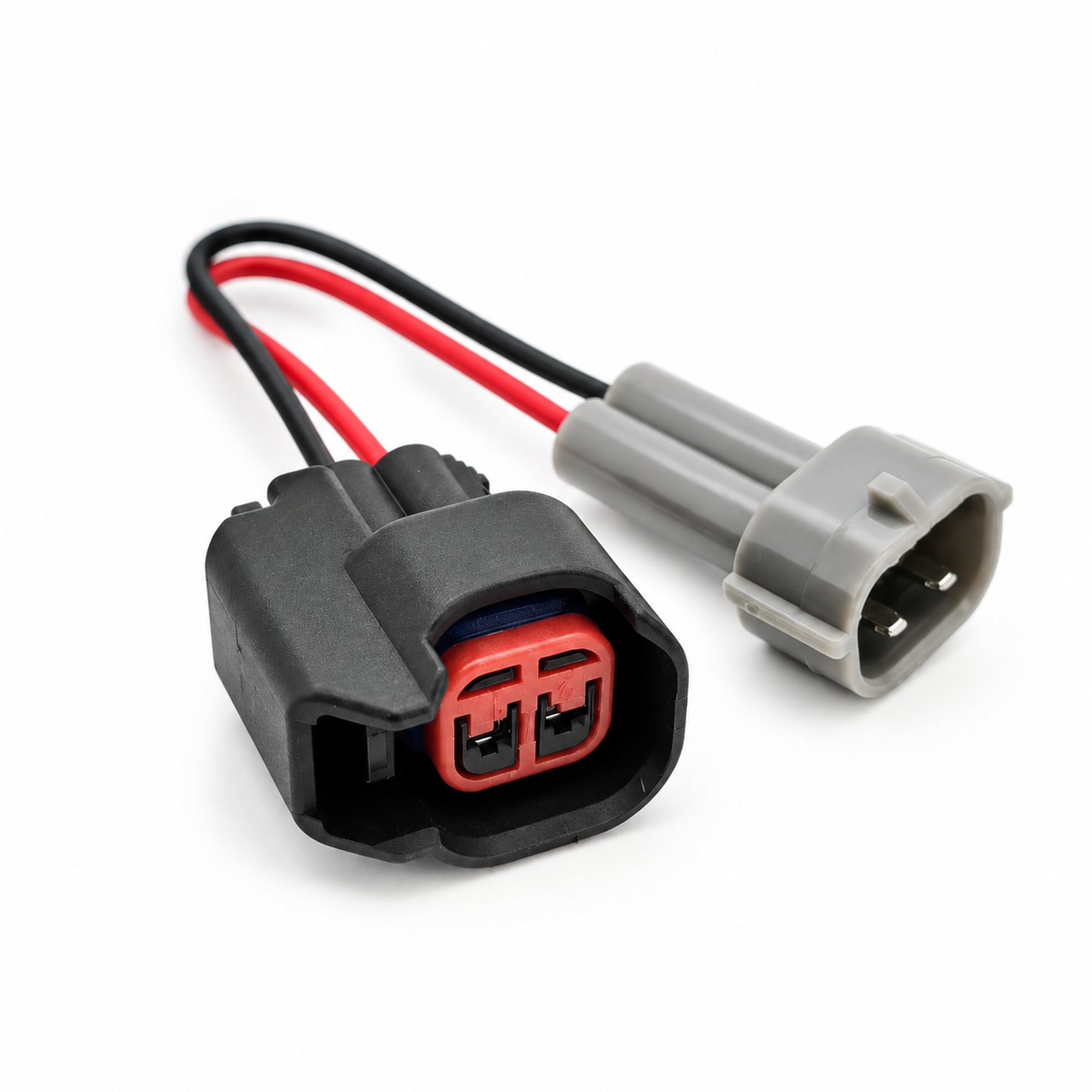 2 Pin 4PCS Fuel Injector Connector Plug Adaptors Female EV14 EV6 USCAR to Denso – 4x HOT/B10.G – image 1