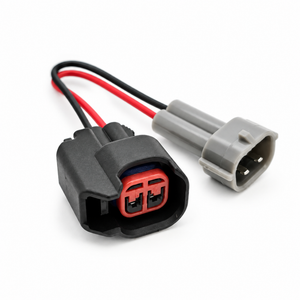 2 Pin 4PCS Fuel Injector Connector Plug Adaptors Female EV14 EV6 USCAR to Denso – 4x HOT/B10.G – image 1