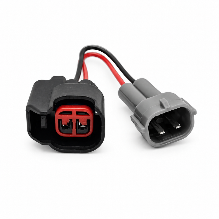 2 Pin 4PCS Fuel Injector Connector Plug Adaptors Female EV14 EV6 USCAR to Denso – 4x HOT/B10.G – image 2