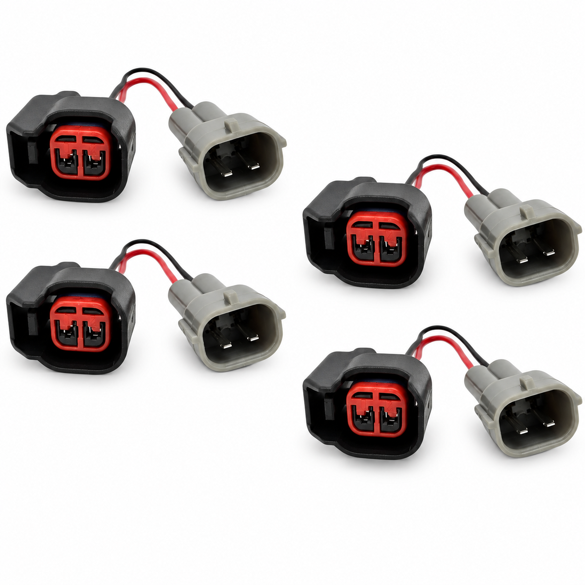2 Pin 4PCS Fuel Injector Connector Plug Adaptors Female EV14 EV6 USCAR to Denso – 4x HOT/B10.G – image 12