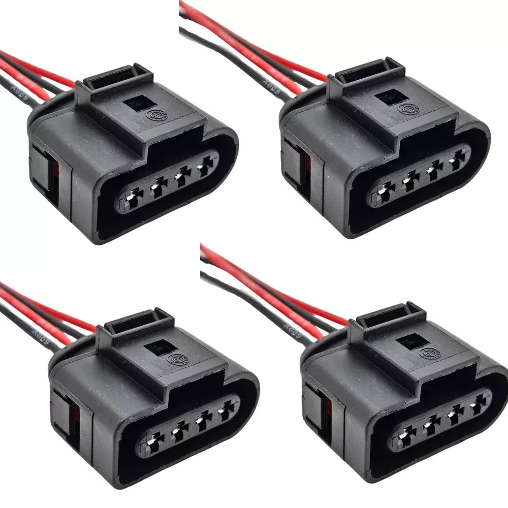 4x AUDI VW SEAT SKODA FORD IGNITION COIL PACK PLUG 4 PIN CONNECTOR A3 A4 TT GOLF LEON