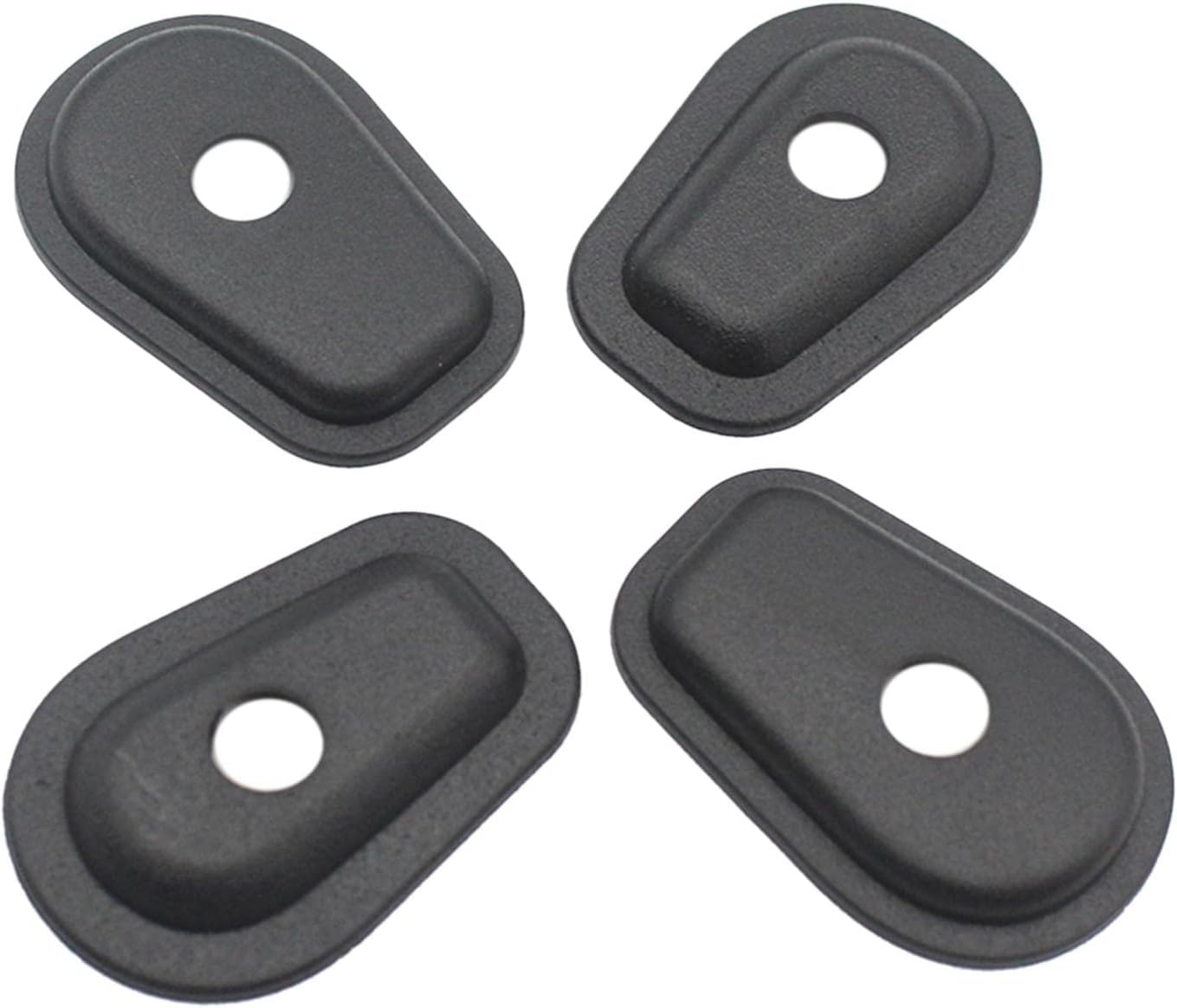 4x Front and Rear Motorcycle Turn Signal Indicator Adapter Spacers in Black - For Yamaha YZF-R6, YZF600, YZF1000 Thunderace, FZ1000, FAZER FZ600, YZF-R1
