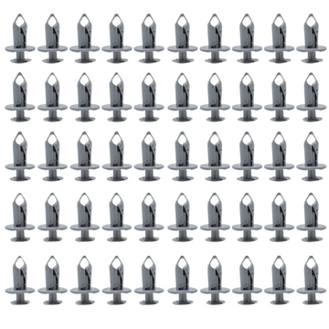50-Piece Grey Trim Panel Fixing Clips for Transporter T4 T5 - Light Grey