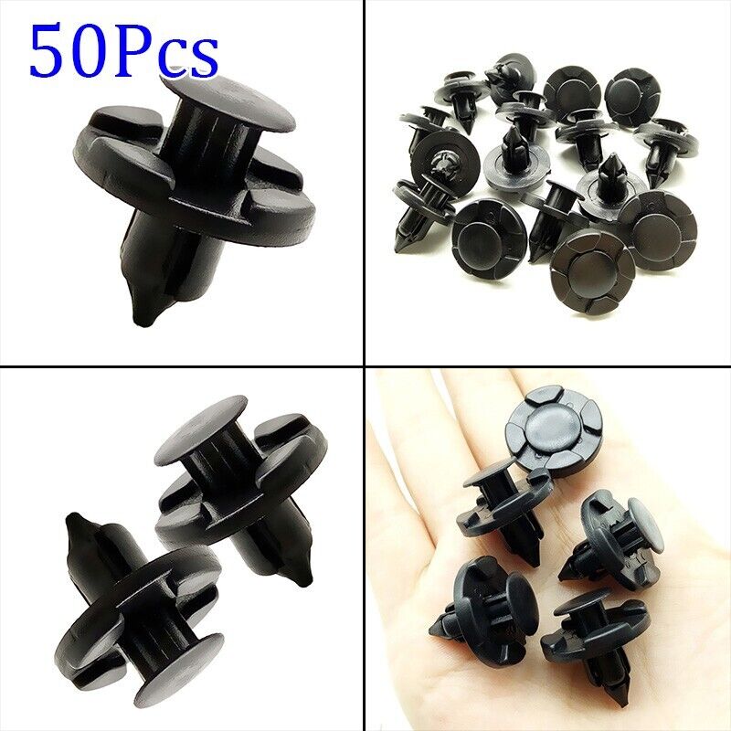 50pcs Wheel Arch Clips Bumper Inner Lining Wing Trim 8mm For Nissan 01
