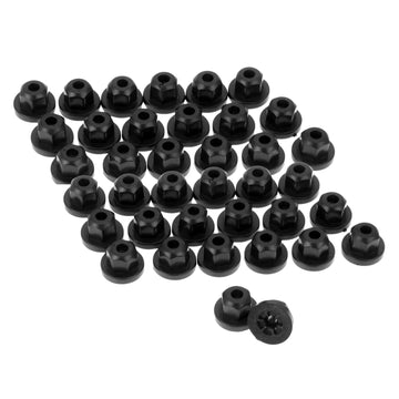 40pcs Exterior Plastic Body Flange Nuts Clip Retainers 16131176747 8E0825265 90413589 180942 Automotive Replacement Fasteners Black