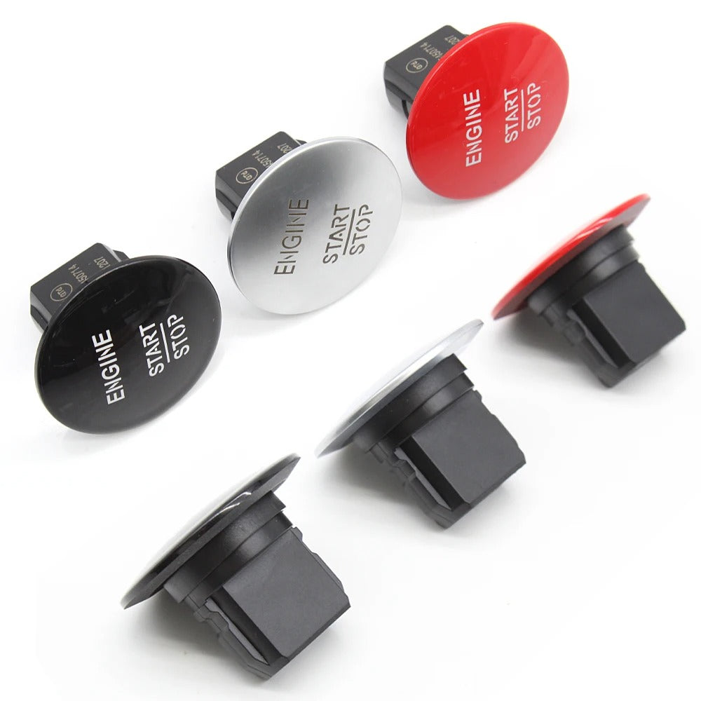 Keyless Engine Start/Stop Switch For Mercedes-Benz A, B, C, CLA, CLS, E, GL, GLA Silver, Black or Red