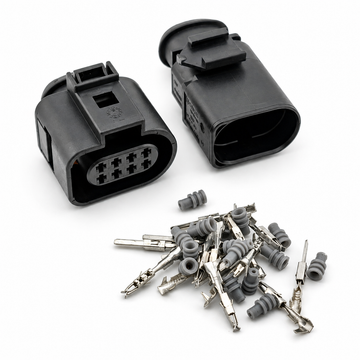 8 Pin Male & Female Connector Plug Pair Unwired Kit - VW Audi Radar Gearbox 1J0973714 1J0973814
